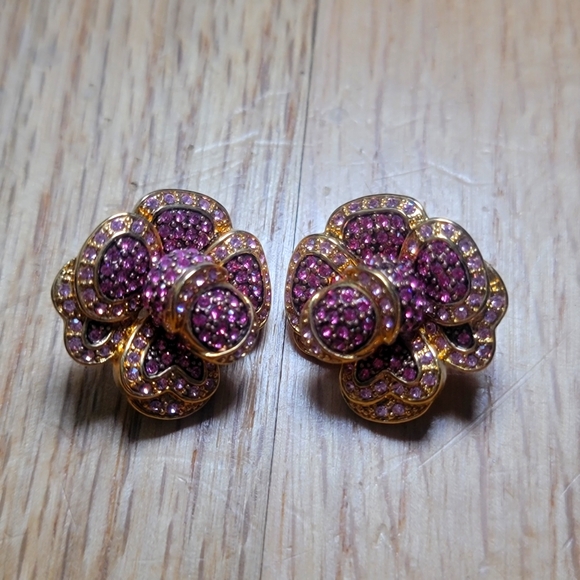 Vintage joan rivers pink earrings - Picture 1 of 2